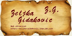 Željka Gidaković vizit kartica
